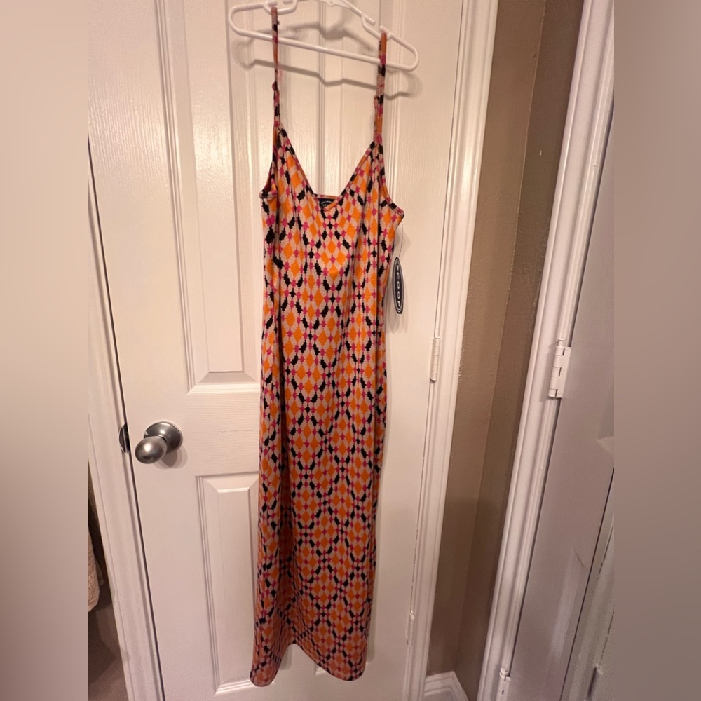 NWT Scoop NYC side slit midi slip dress, size XS.